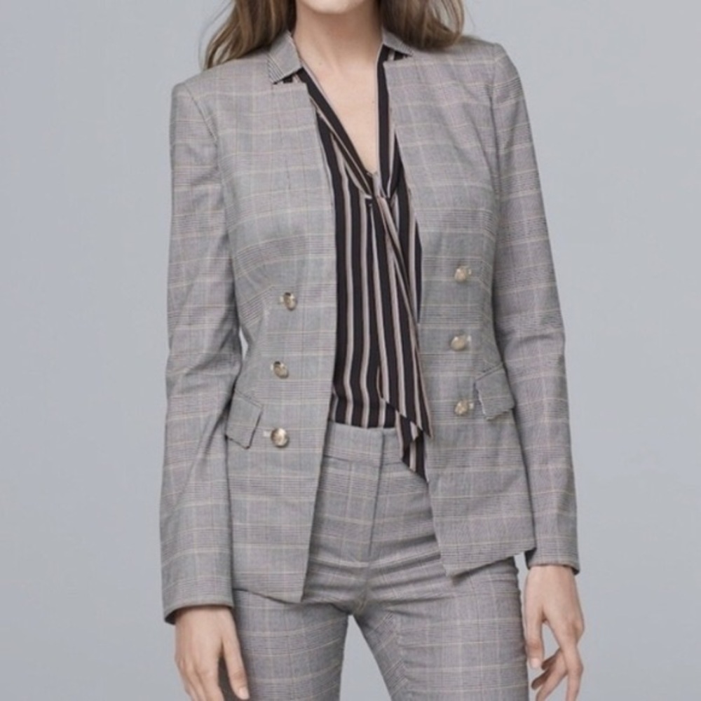 White House Black Market Plaid Blazer
